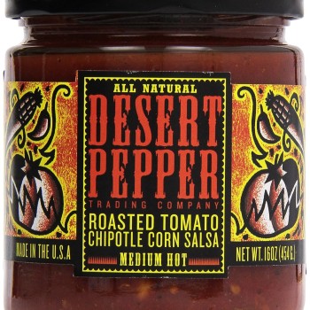 Desert Pepper Roasted Tomato Chipotle Corn Salsa – Medium