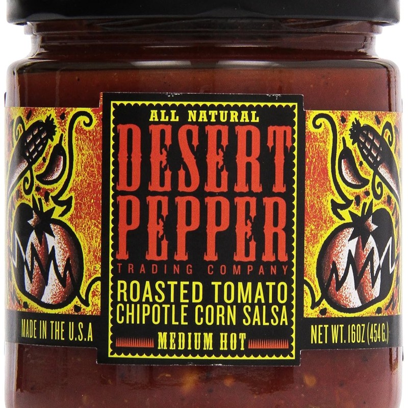 Desert Pepper Roasted Tomato Chipotle Corn Salsa – Medium