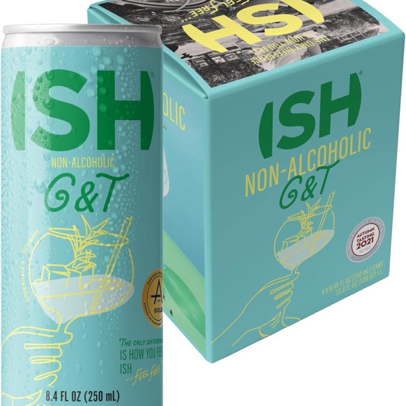 ISH G&T Non-Alcoholic Canned Cocktail 4-Pack