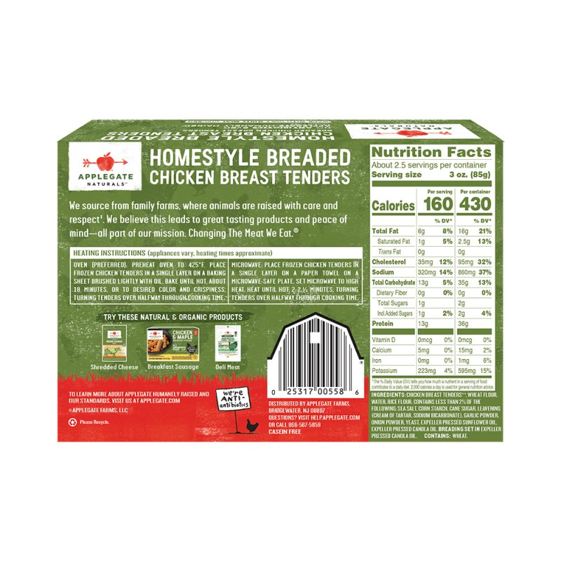 Applegate Breaded Chicken Breast Tenders Applegate Breaded Chicken Breast Tenders
