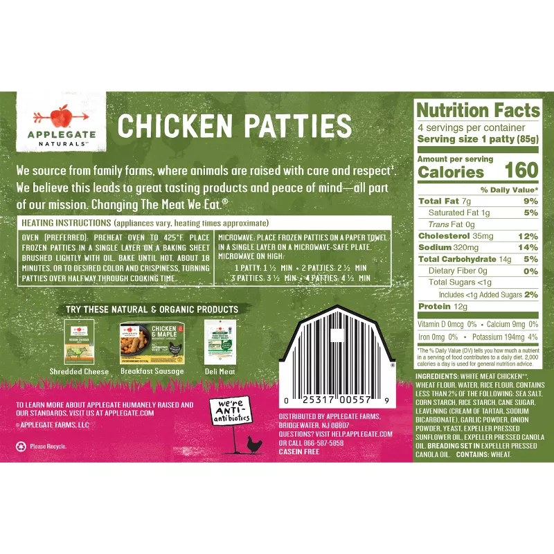 Applegate Chicken Patties Applegate Chicken Patties