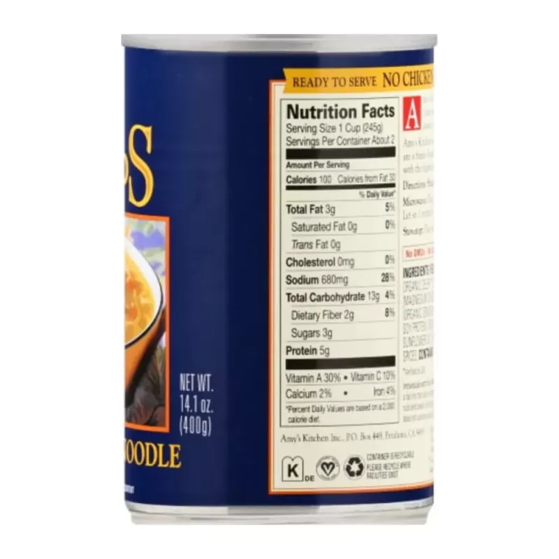 Amy's Soup No Chicken Noodle Amy's Soup No Chicken Noodle