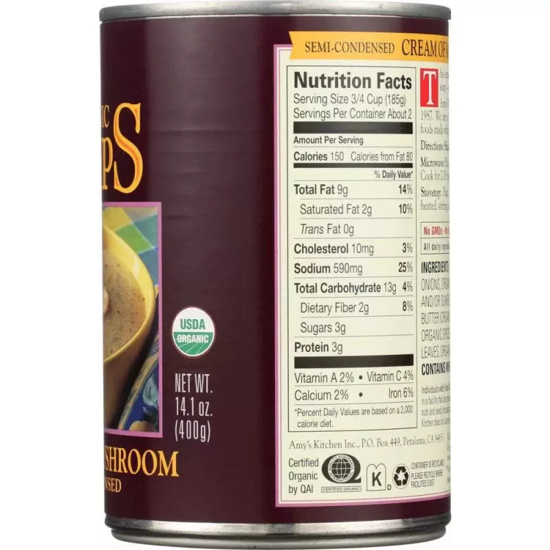 Amy's Organic Cream of Mushroom Soup Amy's Organic Cream of Mushroom Soup
