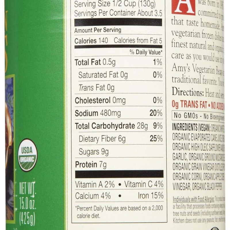 Amy's Organic Vegetarian Baked Beans Amy's Organic Vegetarian Baked Beans