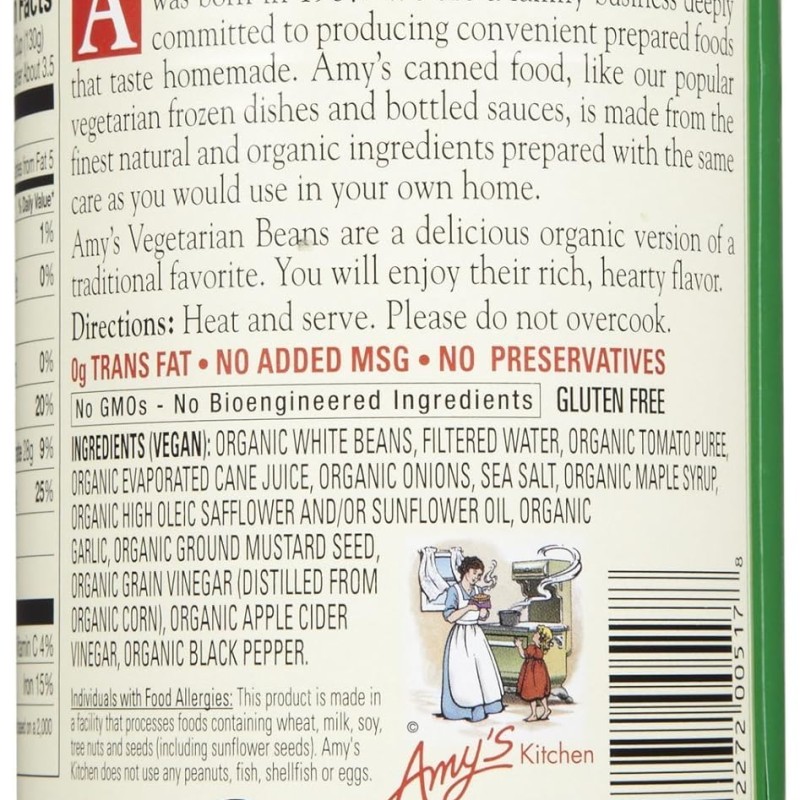 Amy's Organic Vegetarian Baked Beans Amy's Organic Vegetarian Baked Beans