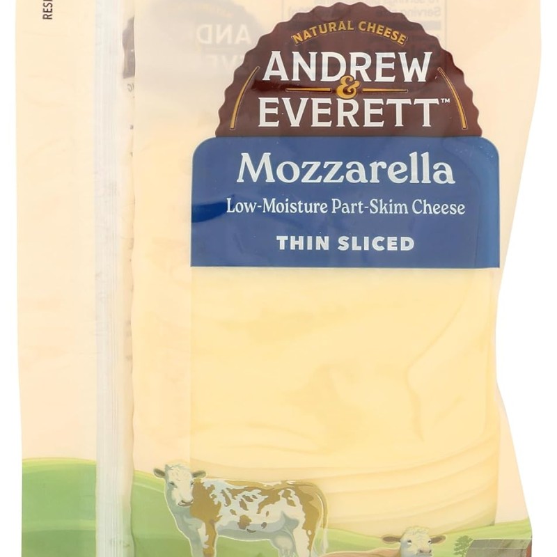 Andrew & Everett Thin Sliced Mozzarella Cheese Andrew & Everett Thin Sliced Mozzarella Cheese