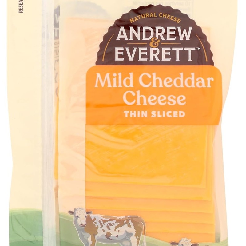 Andrew & Everett Thin Sliced Mild Cheddar Cheese