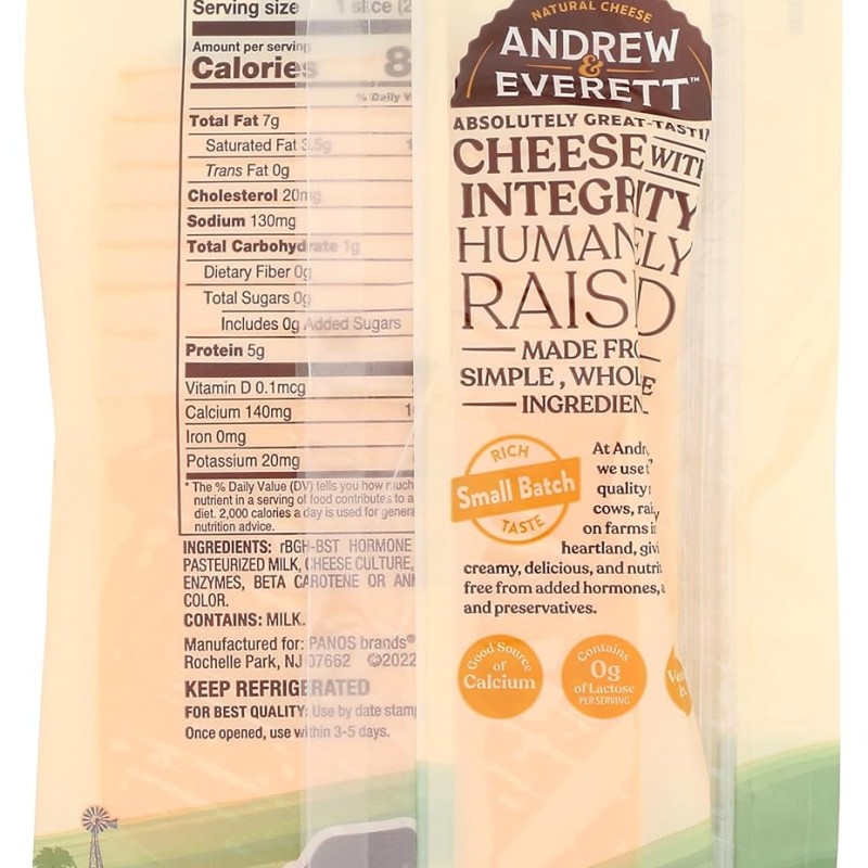 Andrew & Everett Thin Sliced Mild Cheddar Cheese Andrew & Everett Thin Sliced Mild Cheddar Cheese
