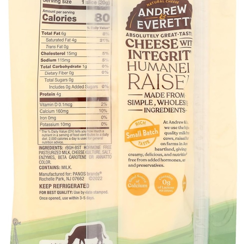 Andrew & Everett Sliced Havarti CHeese Andrew & Everett Sliced Havarti CHeese