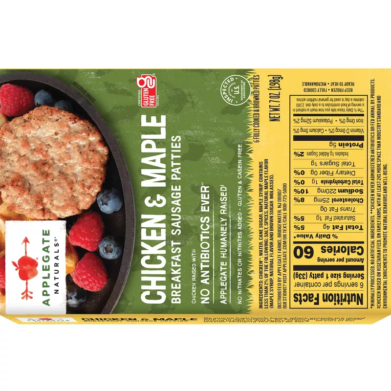 Applegate Chicken & Maple Sausage Patties Applegate Chicken & Maple Sausage Patties