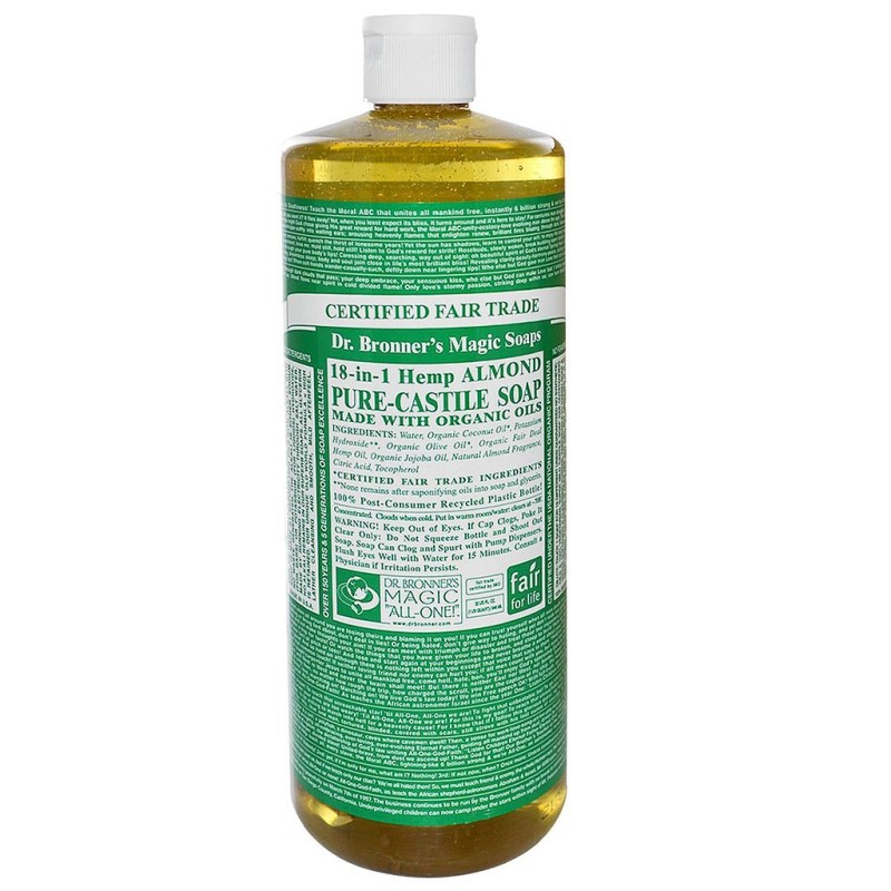 Dr. Bronner's Hemp Almond Castile Soap 32 Oz Dr. Bronner's Hemp Almond Castile Soap 32 Oz