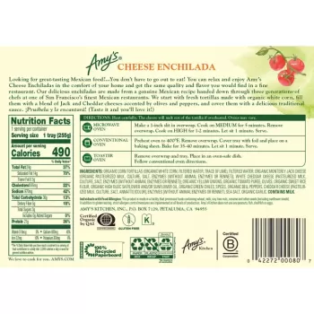 Amy's Enchilada Cheese 9Oz