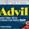 Advil Pain Reliever and Fever Reducer, Ibuprofen 200mg for Pain Relief - 24 Coated Tablets