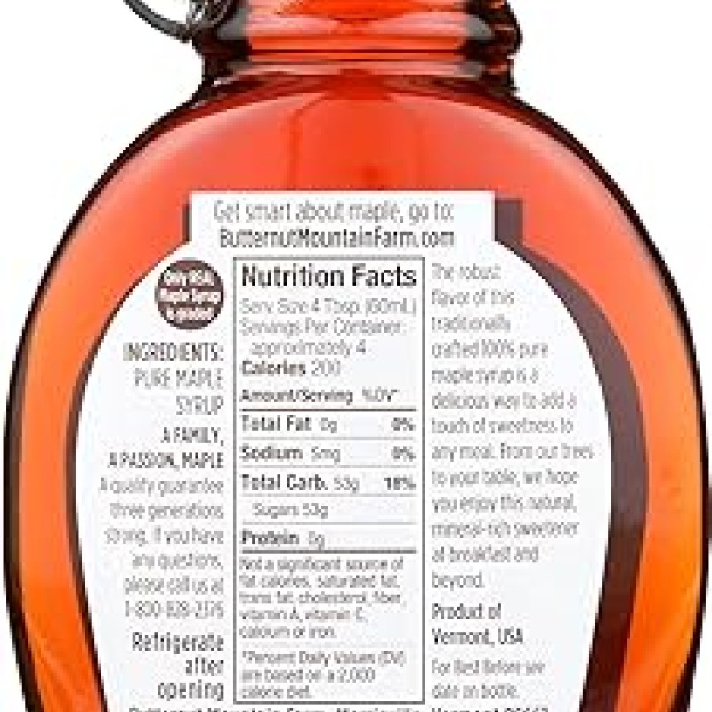Butternut Mountain Farm Robust Dark Maple Syrup 8 fl oz