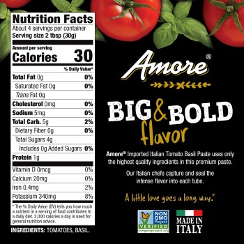 Amore Basil Tomato Paste 4.5 Tube
