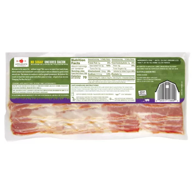 Applegate Natural No Sugar Uncured Bacon Applegate Natural No Sugar Uncured Bacon