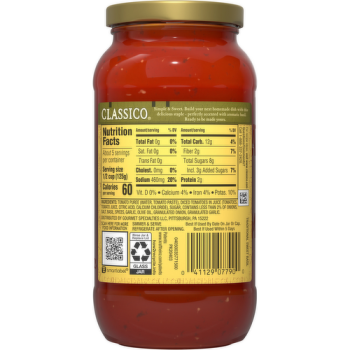 Classico Pasta Sauce Traditional Sweet Basil