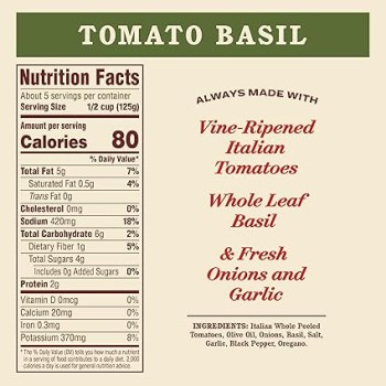 Rao's Homemade Pasta Sauce Tomato Basil Sauce Made with Italian Tomatoes