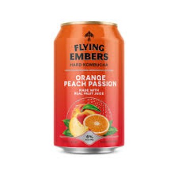 Flying Embers Hard Kombucha Orange Peach Passion