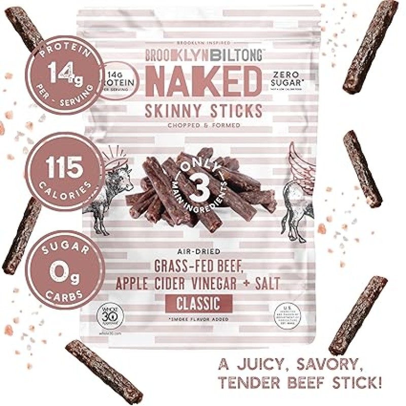 Brooklyn Biltong Naked Skinny Stick