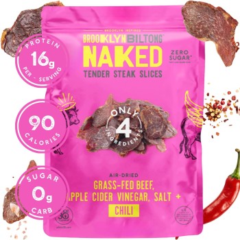 Brooklyn Biltong Naked Chili Flavored Grass-Fed Steak Slices