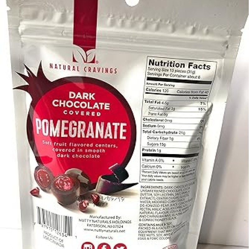 Natural Cravings Dark Premium Pomogranate Chocolate