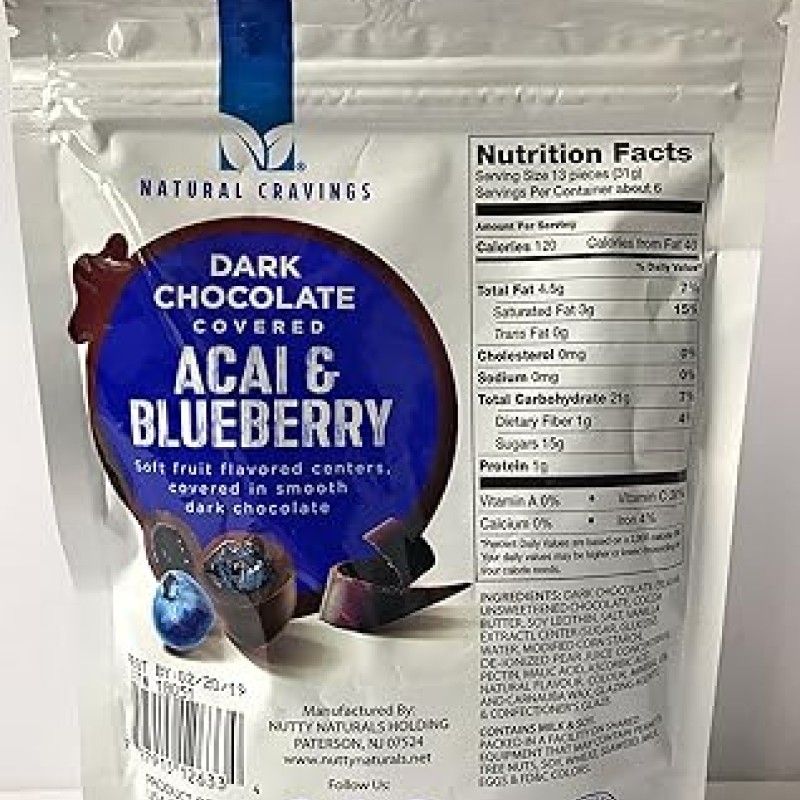 Natural Cravings Dark Premium Covered Acai & Blueberry