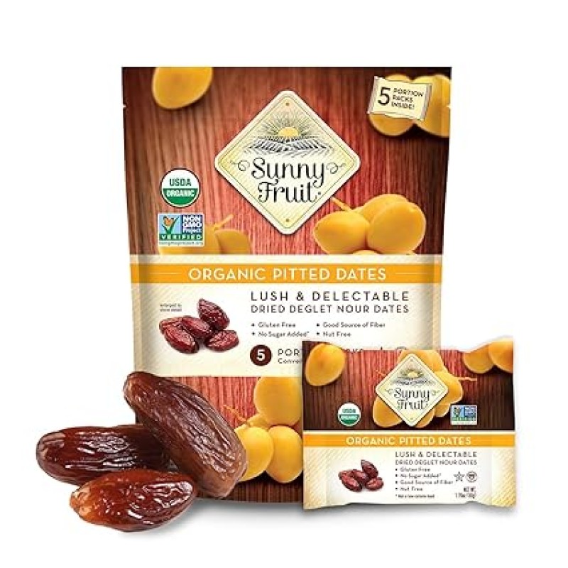 Sunny Fruit Organic Dried Pitted Deglet Nour Dates