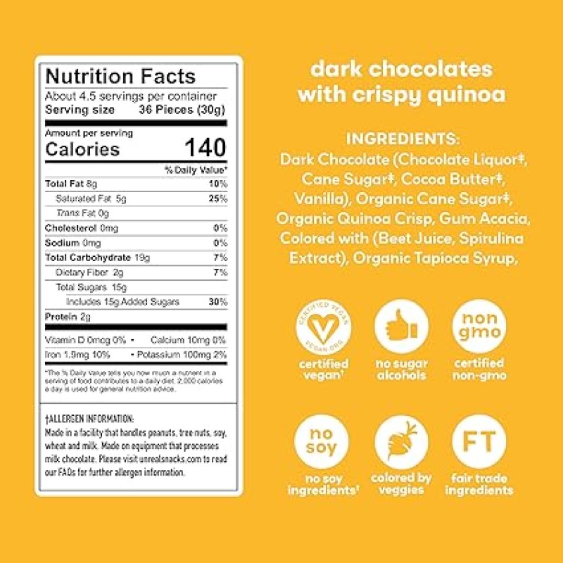 Unreal Candy Coated Chocolate Crispy Quinoa Gems