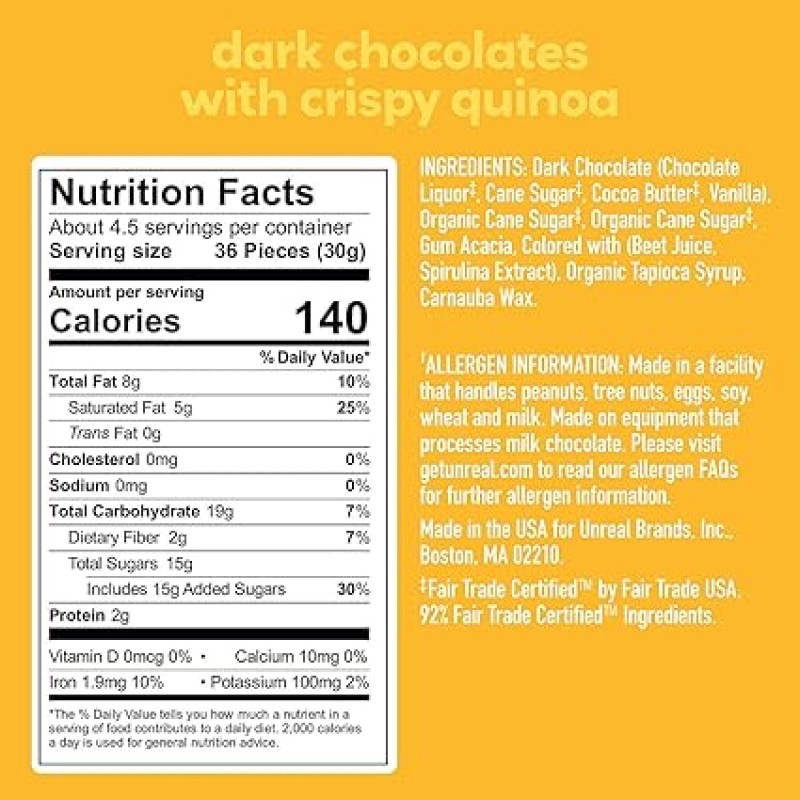 Unreal Candy Coated Chocolate Crispy Quinoa Gems
