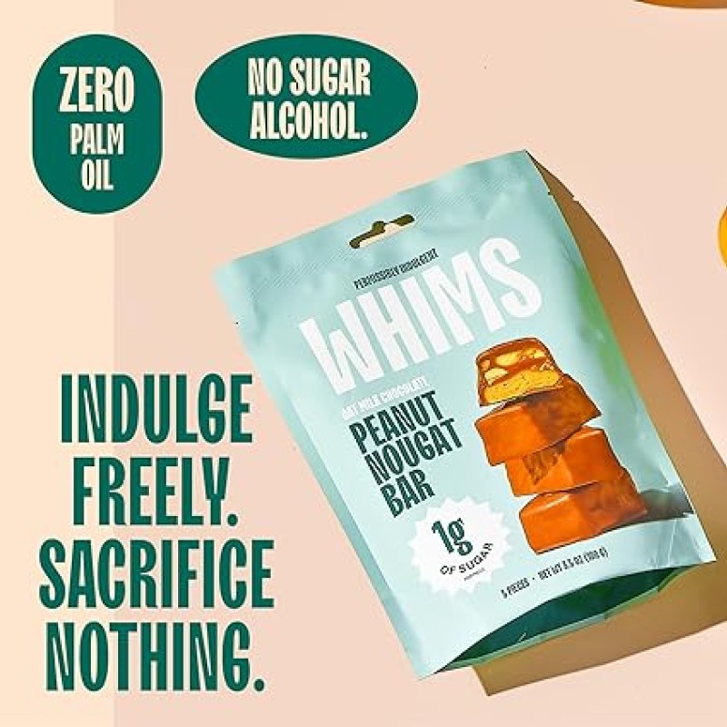 Whims Oat Milk Chocolate Peanut Nougat Bar