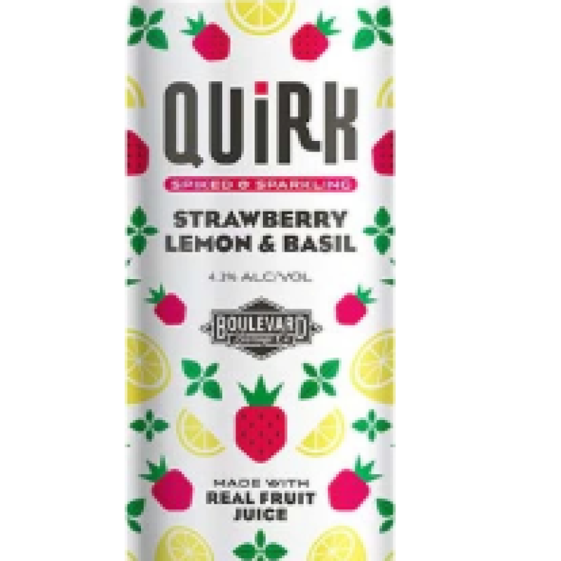 Quirk Spiked Sparkling Strawberry Lemon Basil