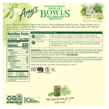 Amy's Bowls Mushroom Risotto