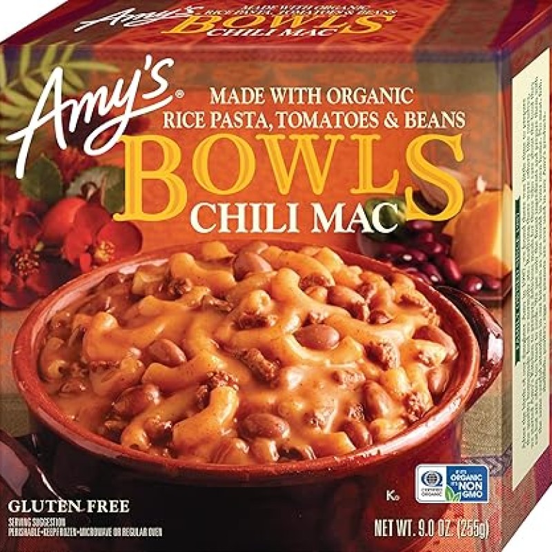 Amy's Frozen Gluten Free Chili Mac Bowl