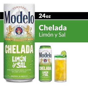 Modelo Chelada Limón y Sal 24oz Can