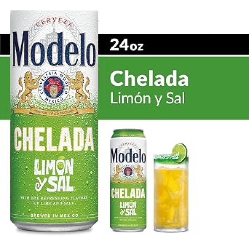 Modelo Chelada Limón y Sal 24oz Can