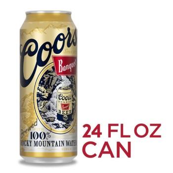 Coors Banquet Lager Beer 24oz Can  Product Description: