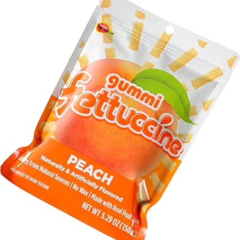 Bourbon Gummi Fettuccine Peach Candy