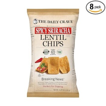 The Daily Crave Spicy Sriracha Lentil Chips