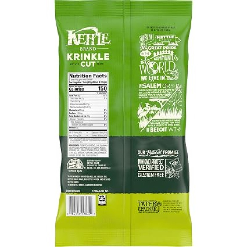 Kettle Brand Krinkle Cut Dill Pickle Potato Chips