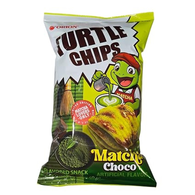 Orion Turtle Chips Matcha Choco Flavor