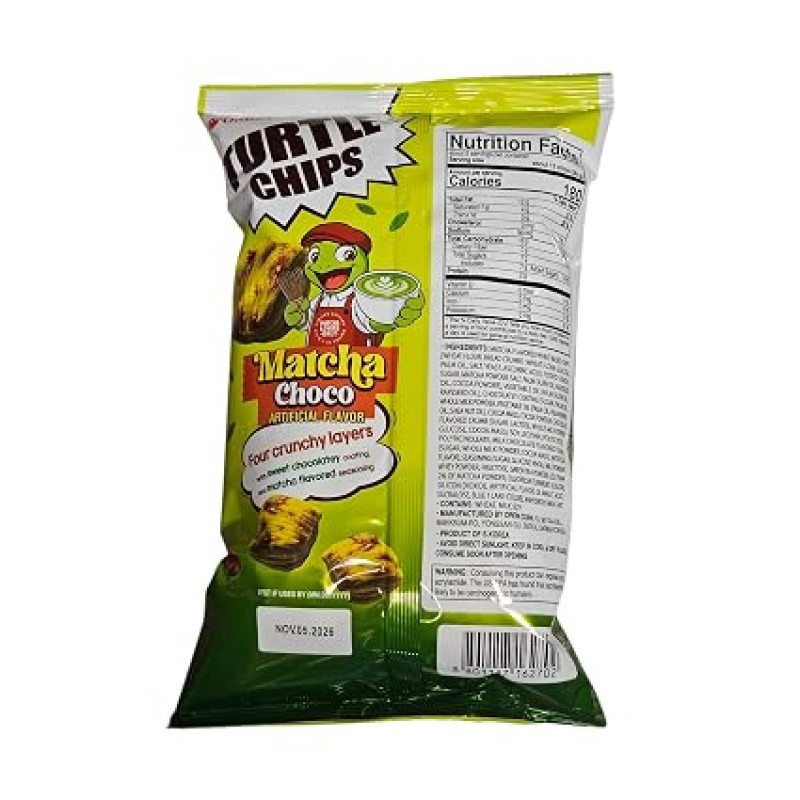 Orion Turtle Chips Matcha Choco Flavor