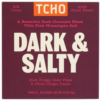 TCHO Organic Dark & Salty Chocolate Bar