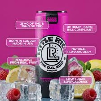 Little Rick Sparkling Hemp Drink Raspberry Lemonade