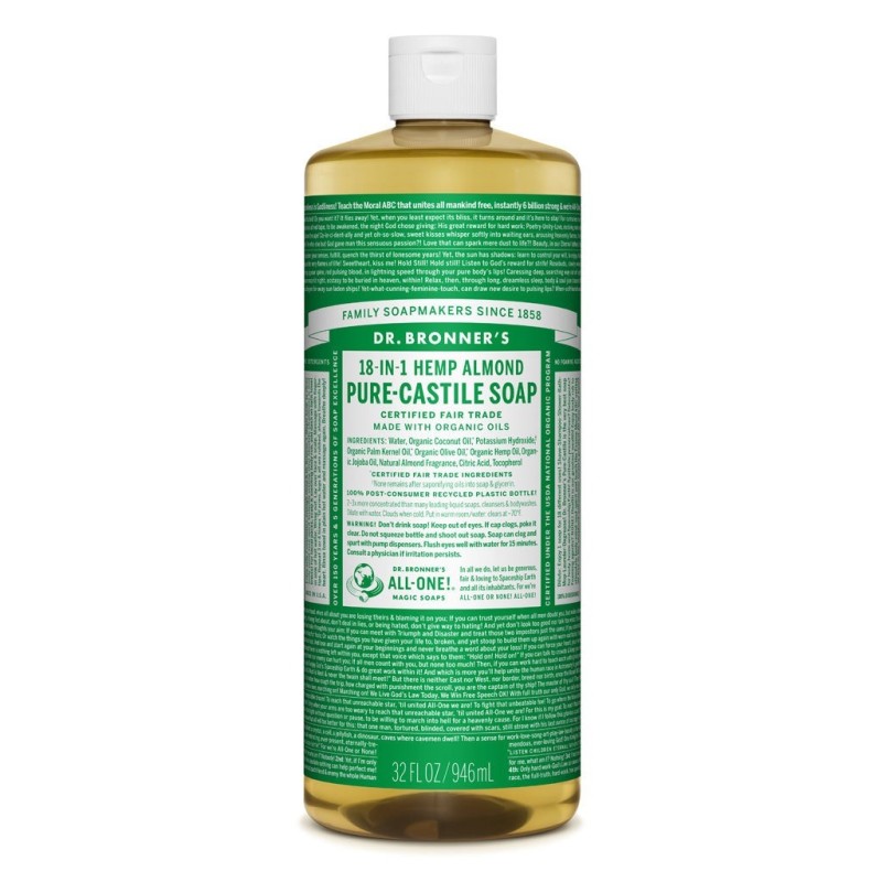 Dr. Bronner's Hemp Almond Castile Soap 16 Oz Dr. Bronner's Hemp Almond Castile Soap 16 Oz