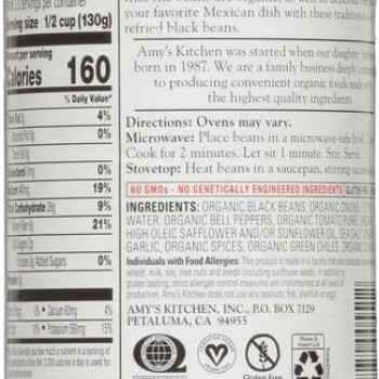 Amy's  Organic Refried Black Beans