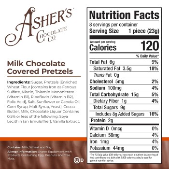 Asher's Milk Chocolate Covered Pretzels Asher's Milk Chocolate Covered Pretzels