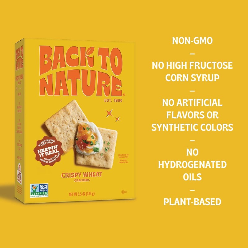 Back To Nature Crispy Wheat Crackers Back To Nature Crispy Wheat Crackers