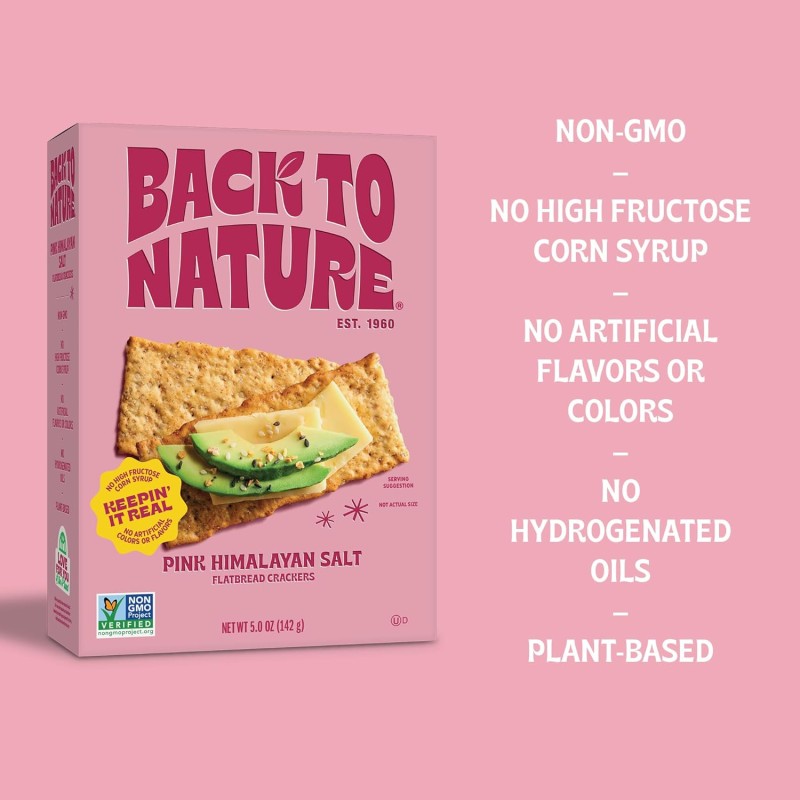 Back To Nature Pink Himalayan Salt Crackers Back To Nature Pink Himalayan Salt Crackers