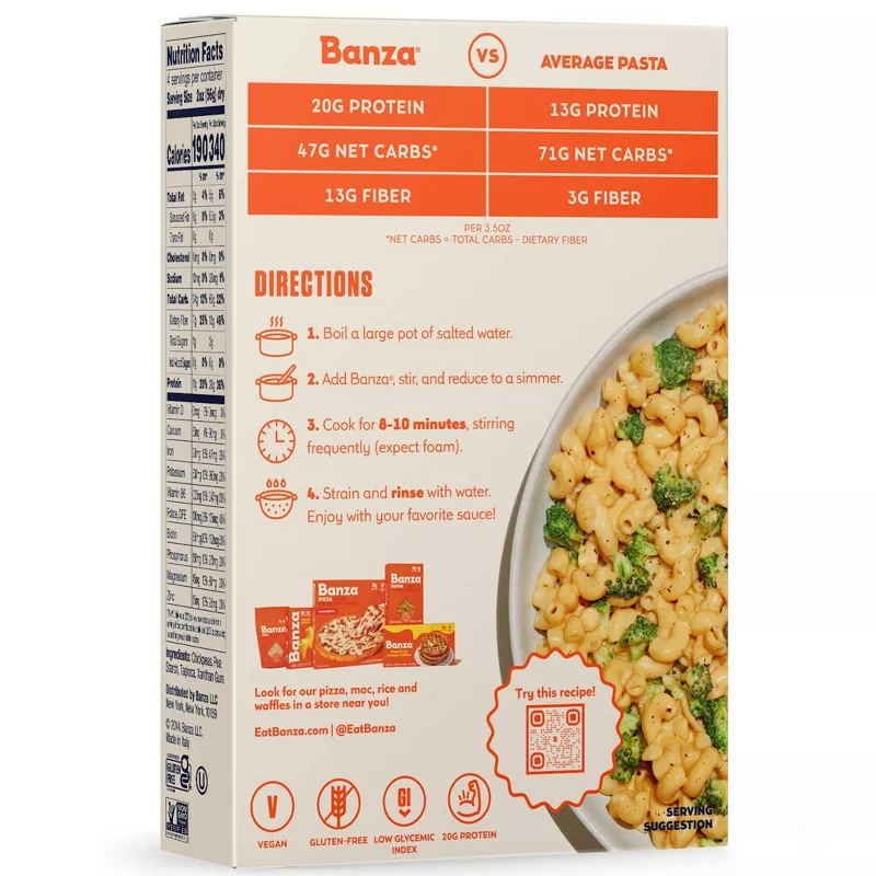 Banza Gluten Free Chickpea Elbows Banza Gluten Free Chickpea Elbows